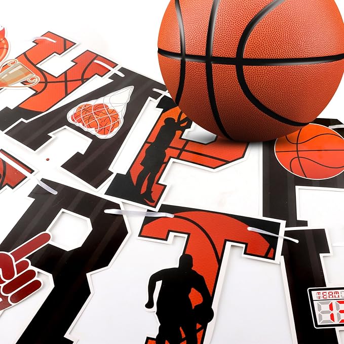 Basketball Birthday Banner Basketball Birthday Party Decorations Basketball - Image 4