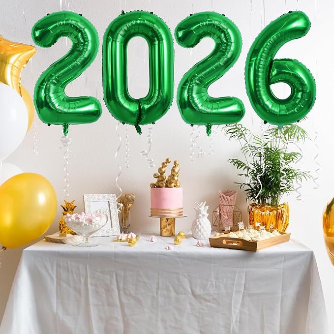 TONIFUL 2026 Graduation Balloons 42Inch Dark Green 2026 Number Balloons - Image 3