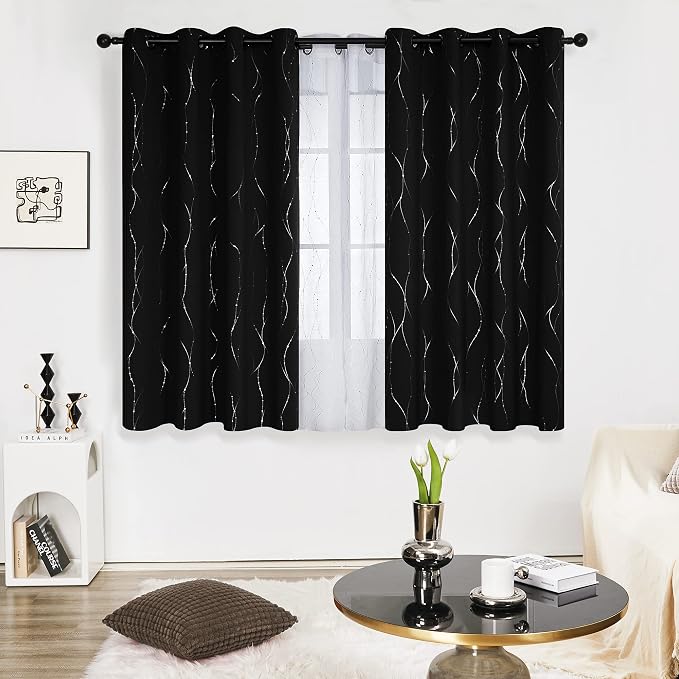 Deconovo Living Room Curtains 45 Inches Long, Thermal Insulated, Room Darkening by Unknown
