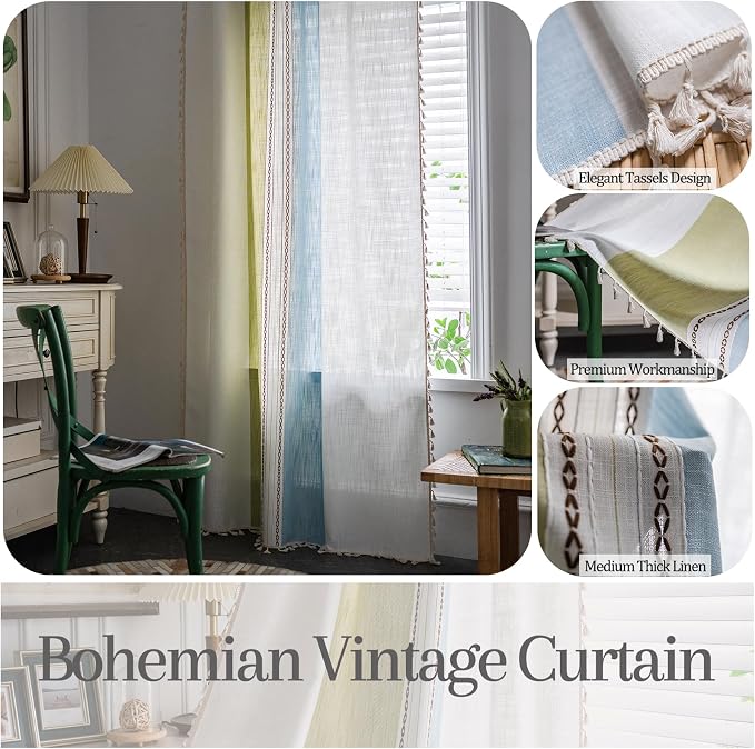 Sutuo Home Boho Curtains 63 inches - Image 2