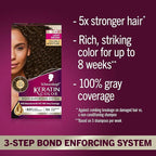 Schwarzkopf Keratin Permanent Hair Dye Cream, 6.83 Light Brown, Professional Quality Color for Up to 100% Gray Coverage, Bond Enforcing System