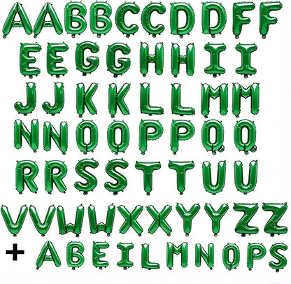 62 Pcs Green Letter Balloons, Custom 2 Set A-Z Set - Image 2