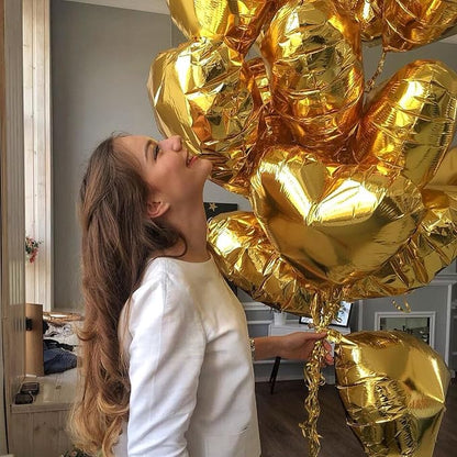 Gold Heart Foil Balloons - Image 6