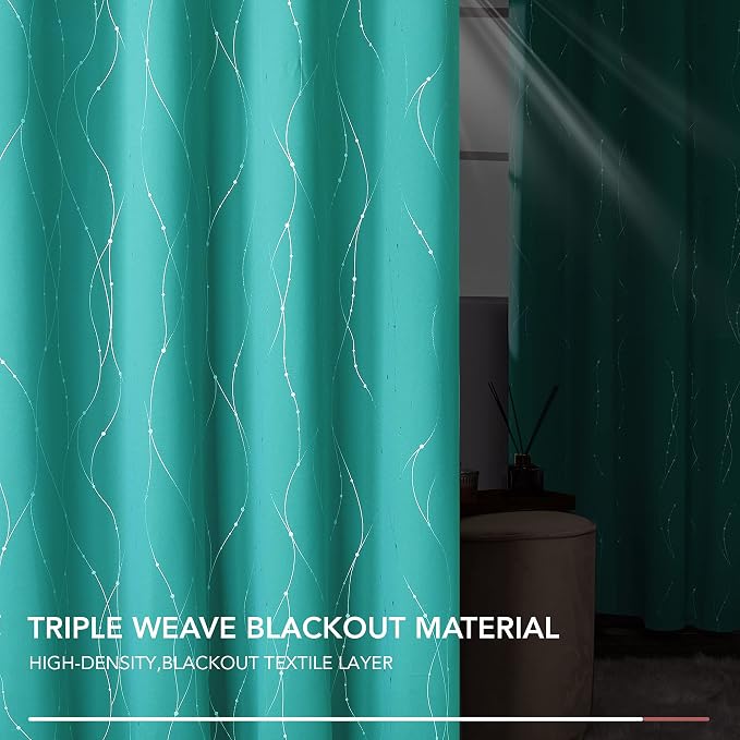 Deconovo Living Room Curtains 95 Inches Long, Thermal Insulated, Room Darkening - Image 5