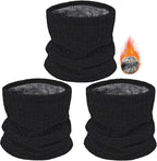 3 Pack Winter Neck Warmer & Ski Mask for Men Women Thermal Warm Fleece Face Mask Neck Gaiter Scarf Gift