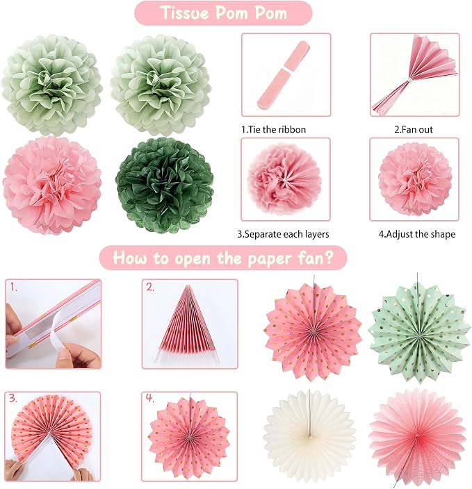Vlipoeasn Pink Green Retirement Decorations - Image 3