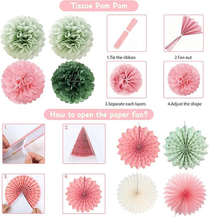 Vlipoeasn Pink Green Retirement Decorations - Image 3