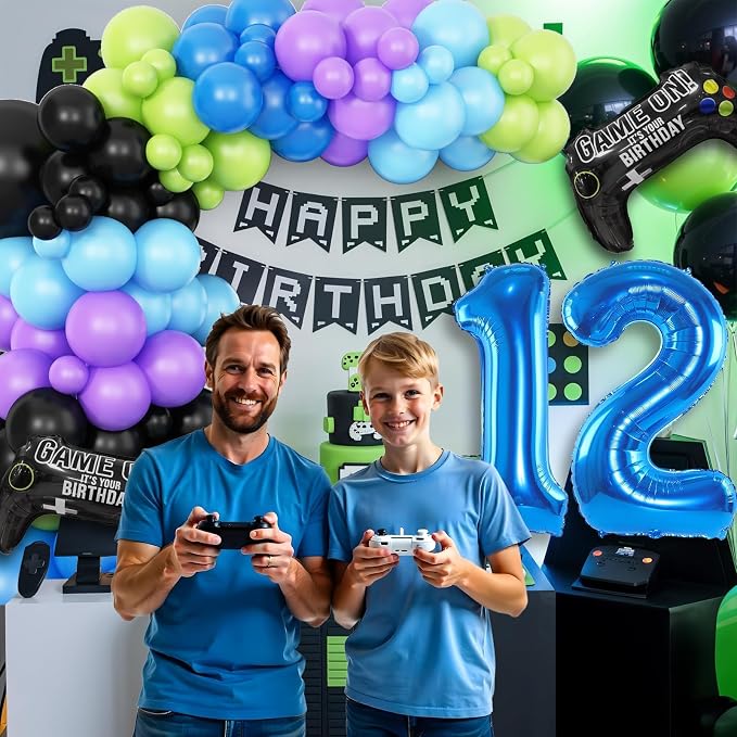 12th Birthday Video Game Balloons Arch, 12th Game Party Balloons Garland Kit - Image 6