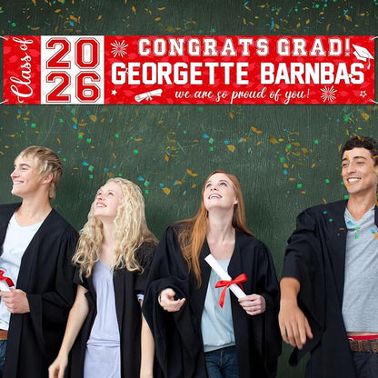 Graduation Congratulations Banner Decorations, Class of 2026 Personalized - Image 6