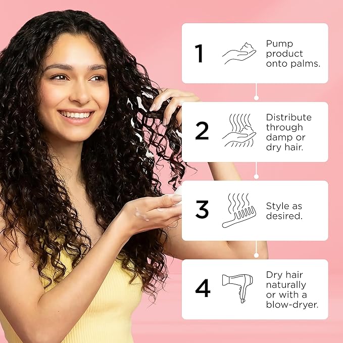 Style Factor EDGE BOOSTER Extra Strength Setting Mousse Travel Size – Frizz Control, Extra Volume, and Conditioning – 2.5oz Morganite Mousse for Curly Hair