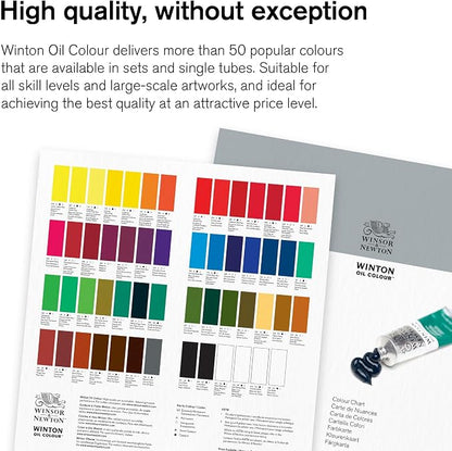 Winsor & Newton Winton Oil Color Paint, Basic Set, 10 x 21ml Tubes - Image 3