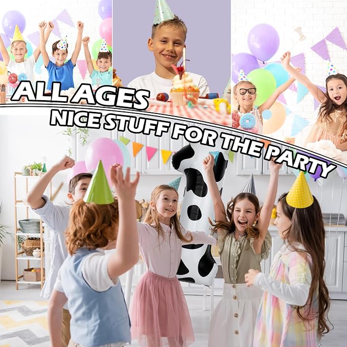 40 Inch Cow Print Number 1 Balloons, Birthday Party Aluminum Foil Balloon - Image 7