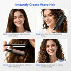 Crimper Hair Tool, Mini Hair Crimper for Women Heating up 390°F, Waver Curling Iron with Negative Ions, Double Voltage Crimping Iron for All Style (9.5 Inch/1.5 Inch)