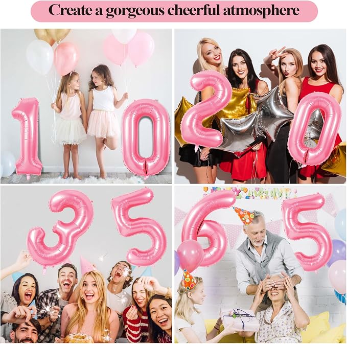 Number 0 Balloons for Birthday Party Decorations, 0-100 Large No.0 Balloons for - Image 7