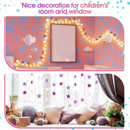 Patelai Glitter Star Garland Banner 2026 Graduation Decor 130 Feet Star Hanging - Image 5