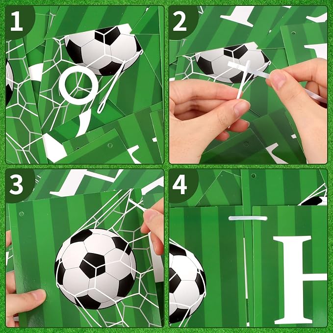 Soccer Happy Birthday Banner Birthday Party Decoration Soccer Party Banner - Image 3