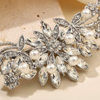 Crystal Rhinestone Pearl Hair Clip Comb Silver Wedding Hair Acessory Bridal Hair Pins Bride Headpiece