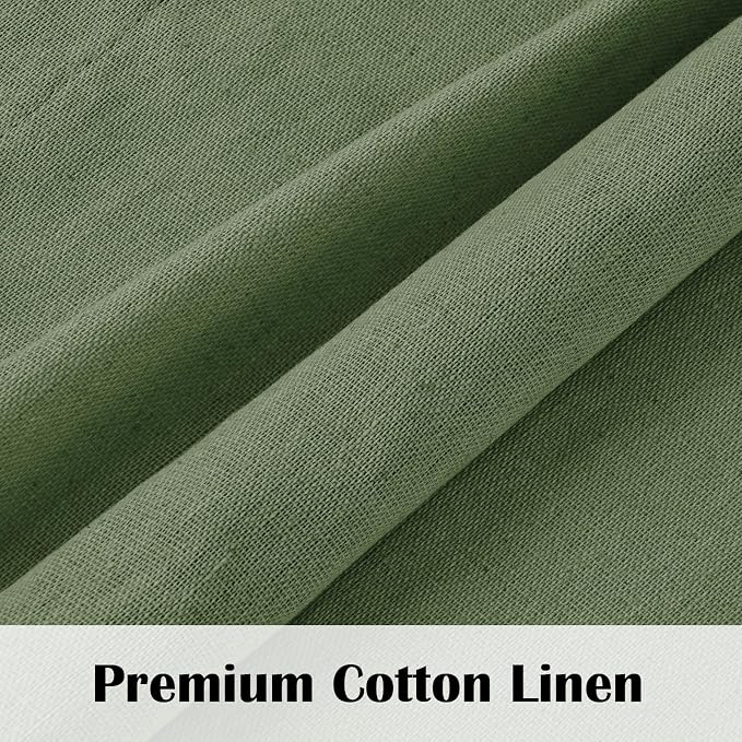 Farmhouse Cotton Linen Curtains - Image 4