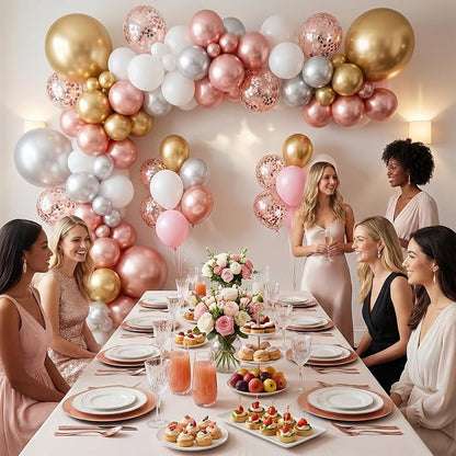Rose Gold Balloons Arch Kit - Image 6