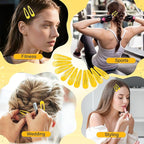 2 Inch Yellow Hair Clips Barrettes Metal Snap Clips for Women Durable Water Drop Ideal Hair Accessories for Hairdressing Wedding and Everyday Use 20 pcs