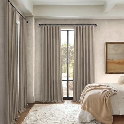 Pitalk Back Tab Linen Curtains 96 inches Long 2 Panels Set - Image 6