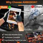 BBQ Gloves for Cooking Baking Grilling, 100 Count Disposable Nitrile Gloves and 4 Count Cotton Glove Liners Washable (6mil Nitrile, X-Large)
