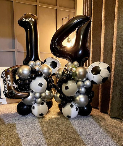40 Inch Black 15 Number Balloons Giant 15 Balloons Black Birthday Balloons 15th - Image 7