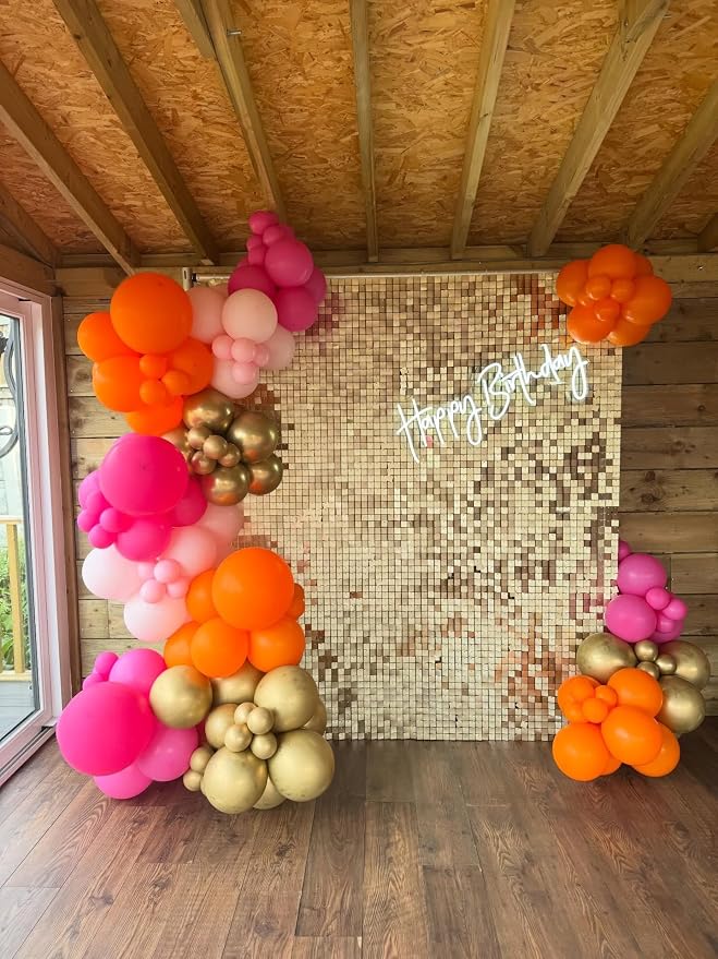Pink and Orange Latex Balloons 50pcs 12 Inches | - Image 6