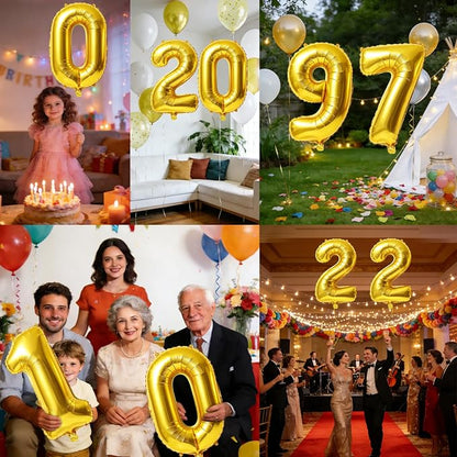 40 Inch Number 97 Balloons for 97th Birthday Party Decorations, 0-100 Gold - Image 7