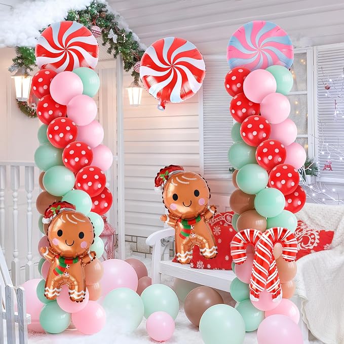 2 Sets Christmas Gingerbread Balloon Stand - Image 7