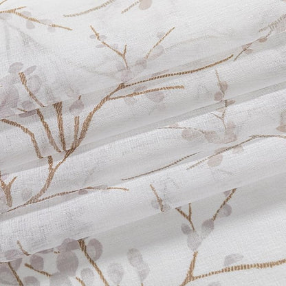 MYSKY HOME Brown Sheer Curtains 84 inches Long - Image 8