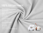 Sunflower Body Pillowcase 100% Cotton Long Pillow Cover/Case Envelope Closure 1 Pack, 21×54 inches Ash, Soft and Breathable