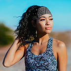 Suddora Paisley Print Bandana Headband, Multi-sport Boho Style Bandana, Non-slip Fabric, Unisex Head Accessory for Bikers
