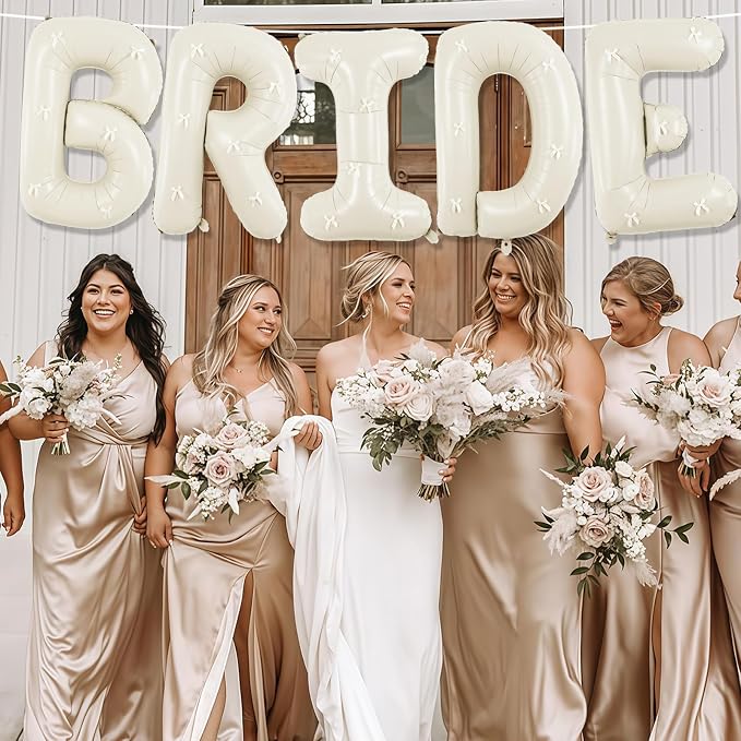 40Inch Beige BRIDE Balloons Bachelorette - Image 6