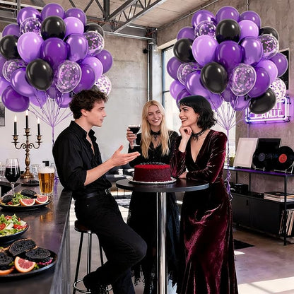 60pcs Purple and Black 12inch - Image 6