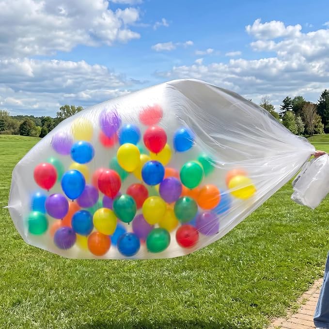3 Pack Balloon Bags for Transport 98 x 59 Inch Reusable Clear Storage Bags - Image 7