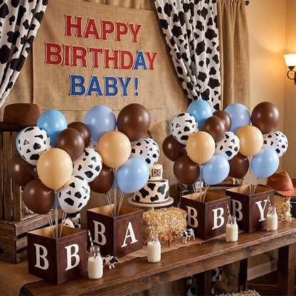 Blueweenly 6 Sets Cowboy Baby Shower Table Centerpieces Western Baby Shower - Image 4