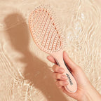 AIMIKE Rose Luxe Detangler Brush, Pain-Free Vented Detangling Brush with Ultra-Soft FlexGlide Bristles, Effortlessly Remove Knots & Reduce Hair Breakage, Wet Dry Brush for Women Thin Fine Hair