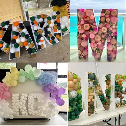 2FT Letter M Mosaic Balloon Frame Letter DIY Fillable Letters Kit - Image 4