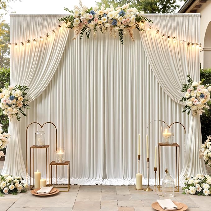 10ft×12ft Beige Backdrop Curtain - Image 2