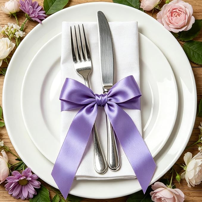 1In 30Yards Violet Satin Ribbon - Image 7