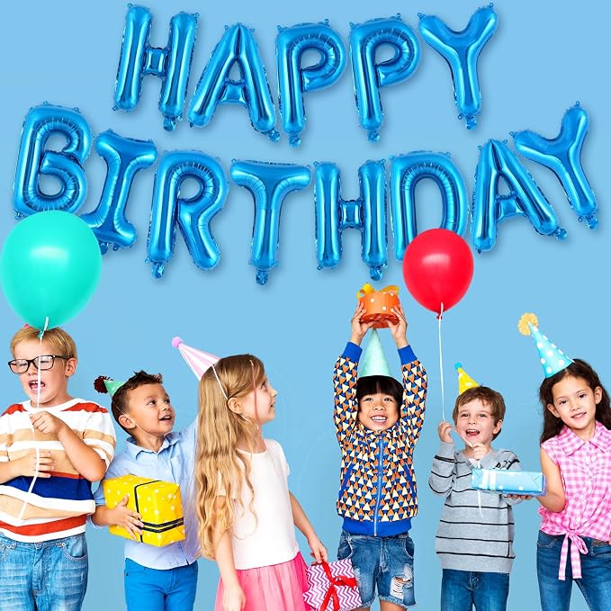 Happy Birthday Balloons Banner, Foil Balloon Personalized Name Letters Balloons - Image 3