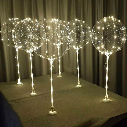 Warm White 6PC LED Light up Balloons by lightsfever
