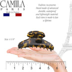Camila Paris CP3030 French Hair Clip for Women Thick Hair for Long Curly Wavy Hair, Handmade Tokyo, Girls Hair Claw Clips, Durable Styling Big Claw Clip for Thick Hair, Strong Hold Grip Made in France