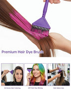 NiHome Hair Dye Bowl and Brush Set, Hair Color Mixing Bowls for Hairstylist, Color Bowls with Fine Teeth and Brush Cleaner, Salon Supplies Essentials, 3-Pack