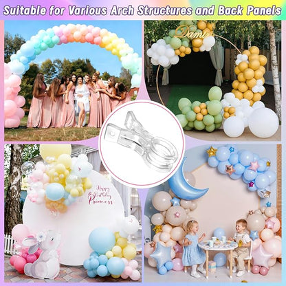 20 Pack Balloon Arch Clips, 3.5" Plastic Transparent Backdrop Spring Clamps - Image 5
