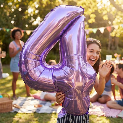 YPSelected 32 Inch Large Foil Helium Number Balloon Birthday Wedding Party 0-9 - Image 2