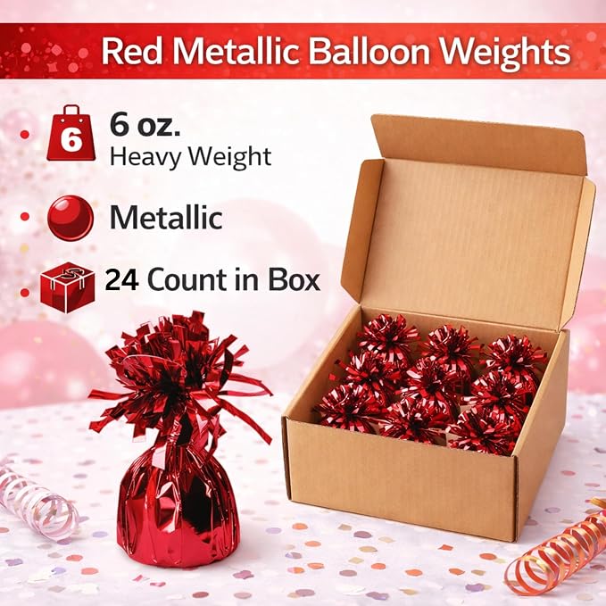 ROYALHOUSE Metallic Wrapped Balloon Weights - Image 4