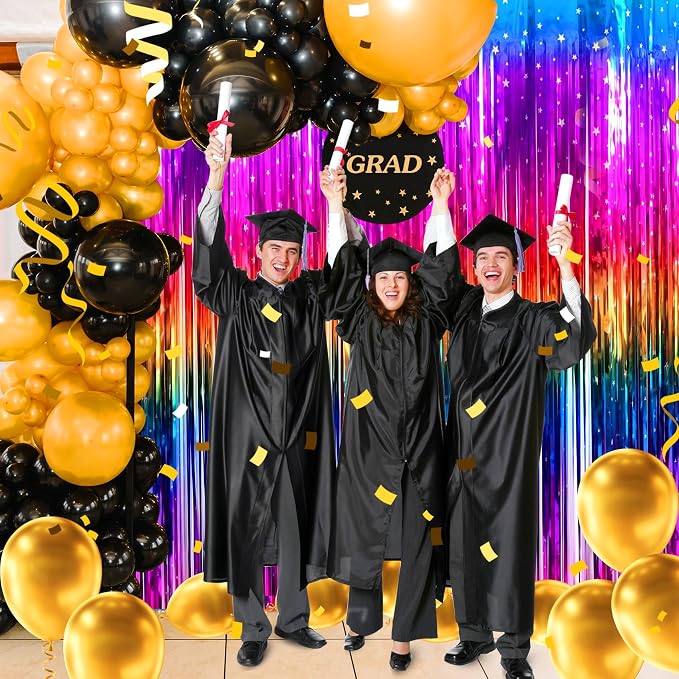 3 Pack Rainbow Backdrop Party Decorations Tinsel Curtain Party Backdrop Foil - Image 4