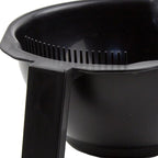 Hair Dye Bowl Set - 3 Black Hair Color Mixing Bowls with Measurements, Pour Spout, Handle & Combed Edge - Reusable Salon Hair Coloring Bowls for Professional or Home Use